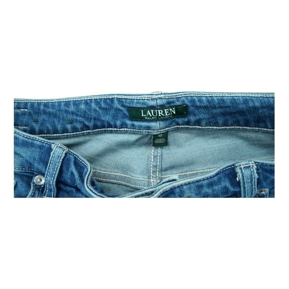 Ralph Lauren Denim Jeans Pants Embroidery Legs Light Wash Size 10 - Picture 3 of 8